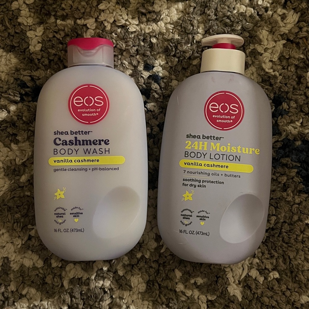 EOS Vanilla Cashmere Body Wash and Lotion Set